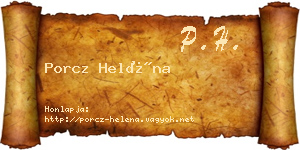 Porcz Heléna névjegykártya